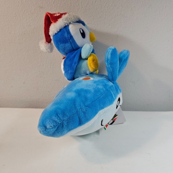 Pokemon Center Original Plush Doll Piplup & Mantyke Christmas in‎ the Sea 2021 - Picture 5 of 11